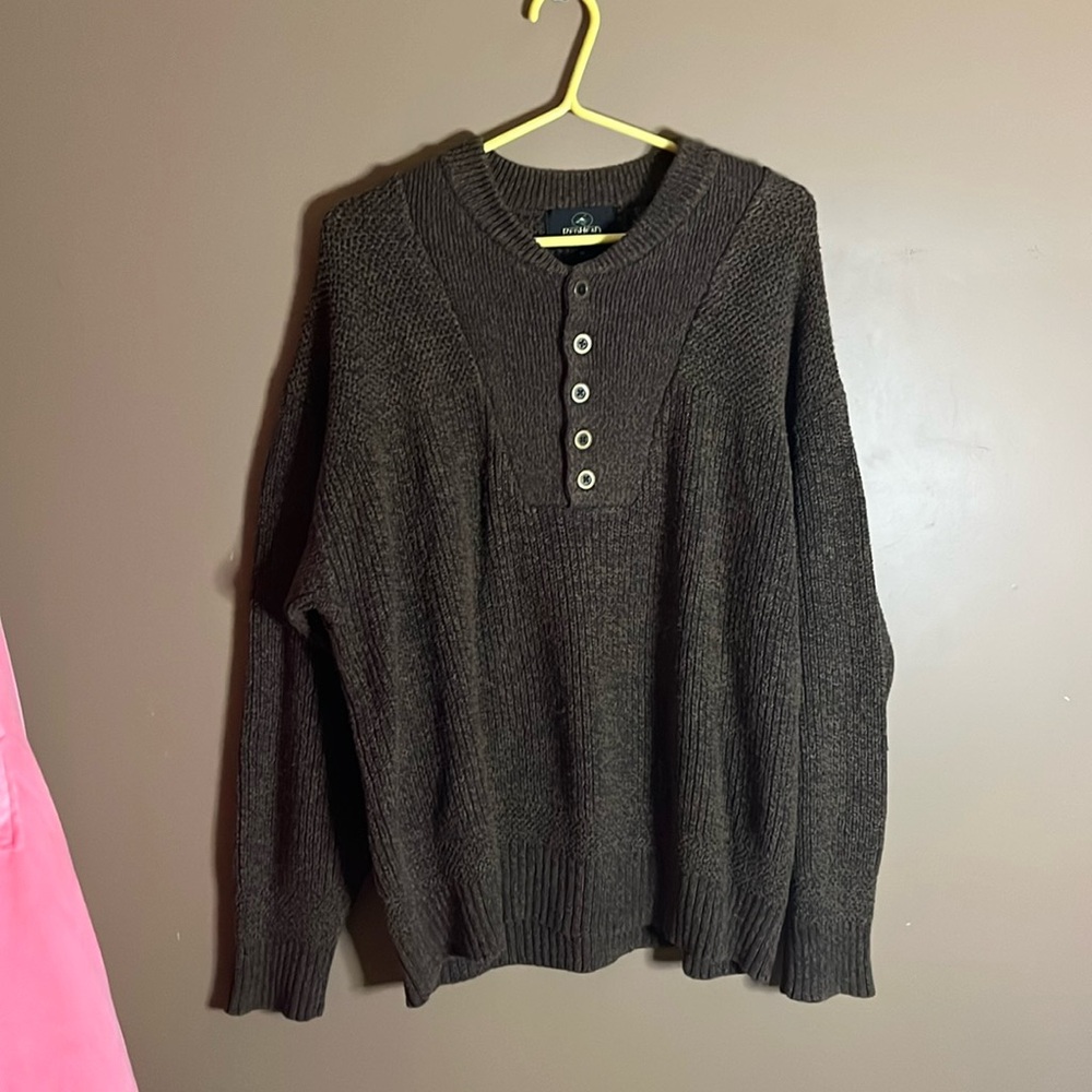 😄Oversized knit sweater 90’s  3/4 buttons